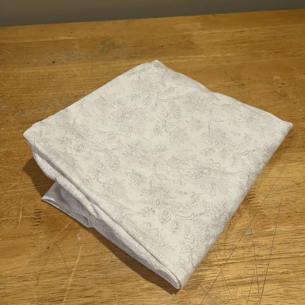 Ralph Lauren Gray Toile Jacobean Floral‎ Pillowcase King Black Label Cotton